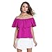 EOVVIO Women's Summer Ruffles Off Shoulder Chiffon Tops Blouse (XXL, Purple)