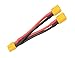 WMYCONGCONG 2 PCS XT60 Parallel Battery Connector Cable Dual Extension Y Splitter 1 Female to 2 Male for DJI Phantom RC Plane