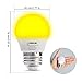 LOHAS Yellow Bug Light Bulbs, 3W LED Mini G14 LED Globe Bulbs, 25W Equivalent, E26 Medium Base, Non-Dimmable Night Light Bedrooms LED Lights for Home Lighting Fixtures, 6 Pack