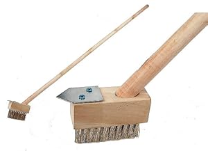 Patio Weed Wire Brush Decking Paving Slab Moss Weed Removal Broom