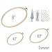 Caydo 3 Sizes Embroidery Hoops with Tools for Art Craft Handy Sewing and Hanging, 4 inch to 8 inch