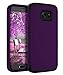 Ulsaar Samsung Galaxy S7 Edge Case Slim Fit Heavy Duty Protection Three Layer Shockproof Anti-Fingerprint Protective Cover Purple Black