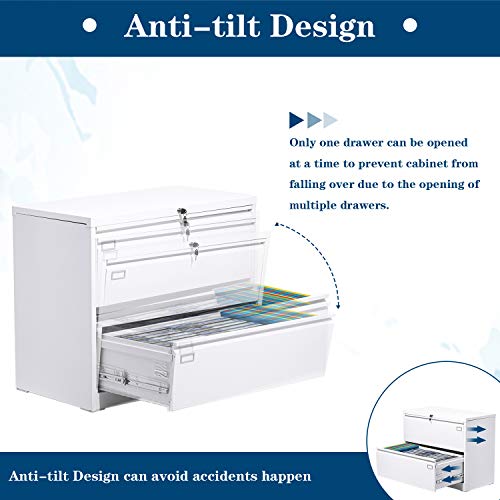 2 Drawer Lateral File Locking Lateral Filing with