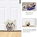 Slowton Cat Door, Pet Door for Cats Interior Door 2 Way Kitty Hole Shape Pass Fits Hollow Core Glass Solid Door for Cats up to 21lbs, Hidden Litter Box in Basement Laundry Room Easy to Install