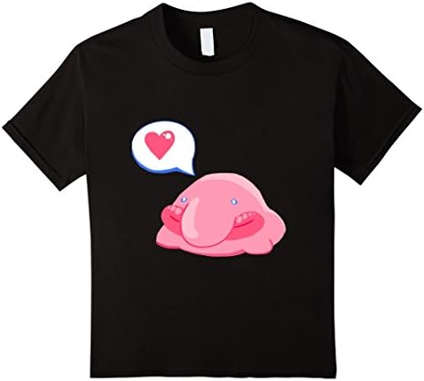 Kids Blobfish love cute T-shirt 10 Black