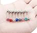 Besteel 8pcs 14G Stainless Steel Tongue Rings for Guys Body Piercing Jewelry Crystal Ball