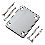 1pc Neck Plate with Crews Chrome for Fender Replacement Electric Guitar Part