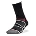 Feetures! Men's Elite Light Cushion Mini Crew, black + Red, xl