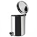 Juvale Stainless Steel Trash Can - Step Trash and Recycling Bin for Bathroom, Living Room, Office - 10.75 Inches in Height, 8 Inches in Diameter