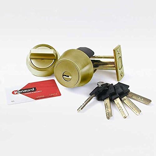 Pick Resistant High Security Grade 1 Deadbolt – Bright Brass – US3 (Bright Brass)