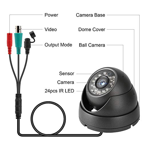 Dericam-1080P-1920TVL-Dome-Security-Camera-HDCVIHDTVIAHD960H-4-in-1-CCTV-Camera-IP66-Metal-Housing-24-LEDs82fts-Night-Vision-85Viewing-Angle-PAL-Video-Format-D2B-Black