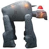 Gemmy Inflatable Gorilla Walker with Santa Hat - 8Ft Wide 7.5 Feet Tall - Oudoor Christmas Decoration