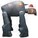 Gemmy Inflatable Gorilla Walker with Santa Hat - 8Ft Wide 7.5 Feet Tall - Oudoor Christmas Decoration