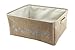 Inifred & Lily Pet Toy And Accessory Storage Bin, Organizer Storage Basket For Pet Toys, Blankets, Leashes And Food In Embroidered “My Stuff”, Tan