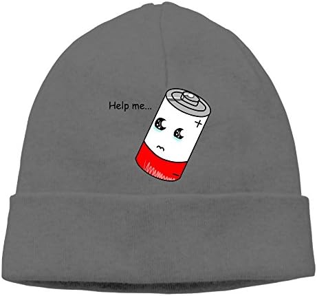 SADCPO Battery Low Unisex Cool Beanie Watch CapFashion Ski Cap Warm Slouchy Beanie DeepHeather
