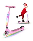 SISIGAD Electric Scooter for Kids Ages 6-12, LED