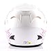 Wow Motorcycle Full Face Helmet Street Bike Women Lady Pink Flower White