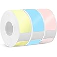 iEager Label Maker Tape, 12mm x 40mm, 3 Color Sticker Thermal Paper for Label Maker Machine, Household Storage Labels, Self-Adhesive Label Tape, Set of 3