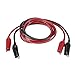 uxcell Double Ended Test Lead Alligator Clip Wire Jumper Cable 1.3meter Long 2pcs