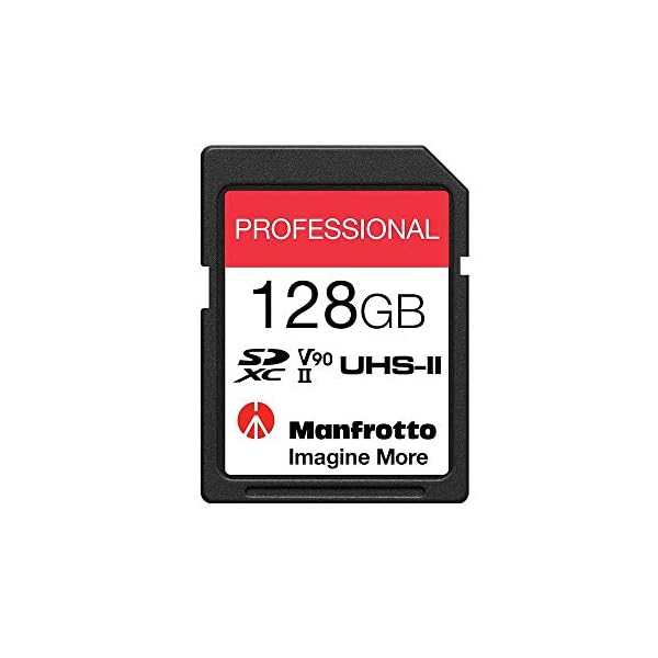 Manfrotto 128 GB SD Professional Speicherkarte, UHS-II, V90, U3 280 MB/s Lesen, 250 MB/s Schreiben, Speicherkarte für…