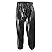 bargain house Sauna Suit - Heavy Duty Fitness Weight Loss Sweat Sauna Suit Exercise Gym Anti-Rip Black L