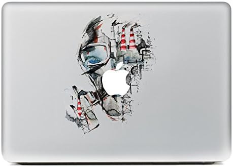 H4S Removable Decorative PVC Macbook Decals Skin Stickers Mac Cover Decal for Apple Macbook Pro Air Retina13 Inch A1278 A1369 A1466 A1304 A1425 A1502,Gas Mask Pattern