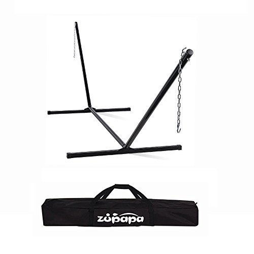 Zupapa Hammock Stand Fit for 12-15ft. Hammock, 2 Person Heavy Duty 550 LBS Capacity with 2 Steel Chains 1 Carry Bag