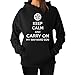 Tstars Keep Calm and Carry On My Wayward Son Women Hoodie XX-Large Black