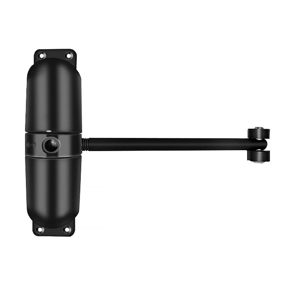 Automatic Spring Door Closer, Quiet Auto Door Closing for Door Weights 10-60kg, Stainless Steel Door Closer Shutter Adjustable Door Spring Closer for Interior Door (Black)