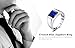 JewelryPalace Men's Square 3.3ct Created Blue Sapphire Engagement Ring Solid 925 Sterling Sliver Size 12