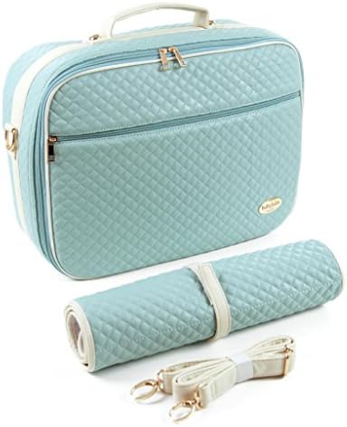 Baby Jolie by Paris Diaper Bag, Le Maternite - Light Blue with Beige Trim