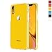 ismabo Ispider Clear Case Designed for iPhone XR, [9.8 Feet Anti-Fall] Premium Protective Case for Apple iPhone XR, [Hard PC Back and Dual-Layer Reinforced TPU Bumper Frame] - Yellow Bumper