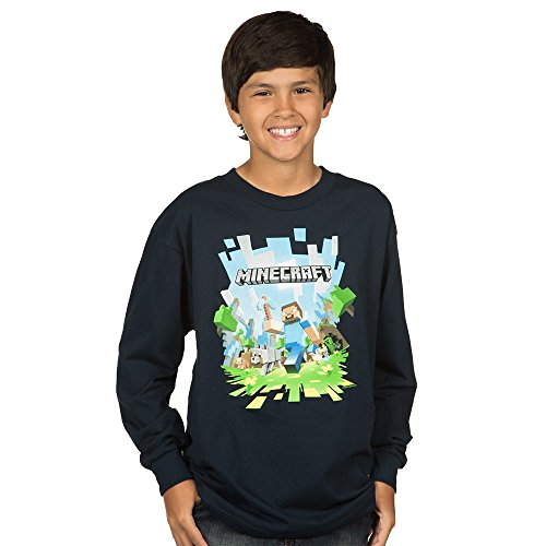Minecraft Adventure with Logo Boys 8-20 Long Sleeve Tee X-Large