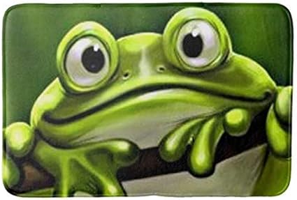 Entzückender lustiger niedlicher grüner Frosch im baumabsorbierenden