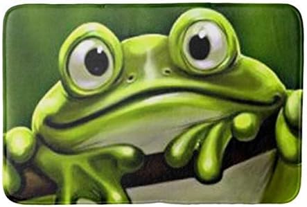 Entzückender lustiger niedlicher grüner Frosch im baumabsorbierenden