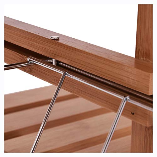 Kitchen & Dining Cart, Bamboo Kitchen Shelf Island Trolley Cart