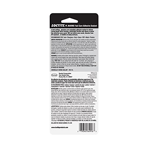 Loctite PL Marine Fast Cure Adhesive Sealants, Waterproof Construction