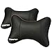 CAMTOA 2PCS Car Neck Pillow (Soft Version) Lovely Breathe Car Auto Head Neck Rest Cushion Headrest Pillow Pad (Black)