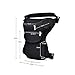 Groupcow Motorcycle Riding Outdoor Canvas Waist Pack Drop Leg Bag (Black)
