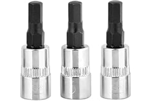 BRAZEN 5mm Hex Bit Socket/Allen Driver Three Pack (1/4" Drive, Short)