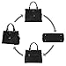 Hynes Victory Womens Classy Satchel Handbag (Black)