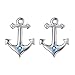 925 Sterling Silver Cubic Zirconia Anchor Stud Earrings for Women Teen Girls Birthday Graduation Gift