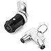 Westway Locks 1-1/8’' Black Tubular Cam Lock – Keyed Alike Lock with 2 Keys,Keycode(72351) 1-1/4