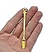Lmbros Gold Snuff Spoon Scoop Mini Shovel Medicine Spoon Home Supplies Pendants Necklace Loop(4pc)