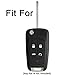 Coolbestda Leather Folding 5buttons Key Fob Remote Cover Keyless Entry Protector Holder Case for Chevrolet Equinox Camaro Cruze Malibu Sonic Buick Lacrosse Verano Encore