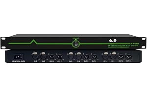 RKUVPAE Professional Feedback Suppressor, 6-in 6-Out Microphone Anti-Howling Feedback Frequency Shifter, Microphone Stage Ktv