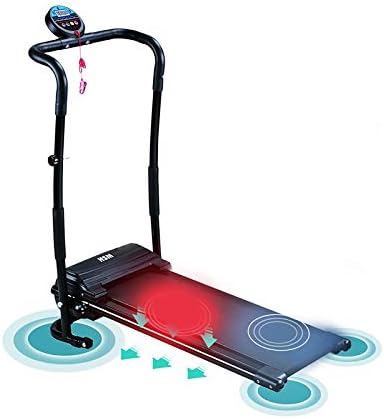 Happystore999 Electric Folding Treadmill 500W Mini Walking Treadmill with LCD Display Household Motorized Power Running Fitness Small Jogging Incline Machine for Home Gym HSM-T02