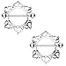 Nipple Ring Bars Heart Body Jewelry Pair 14 Gauge Sold As Pair Ho500