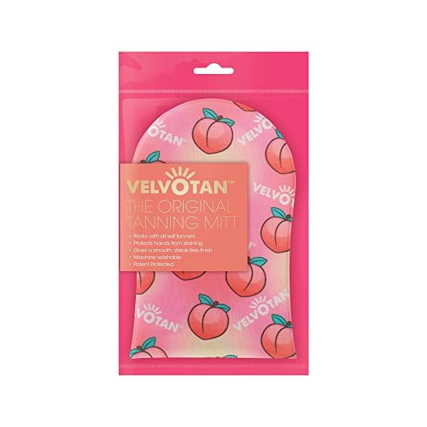 PEACHY - The Original Tanning Mitt VELVOTAN - Self Tanning Applicator - Clever Lotion Resistant - Reusable - Sleek…