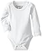 L'ovedbaby Unisex-Baby Newborn Organic G'loved-Sleeve Bodysuit, White, 0/3 Months
